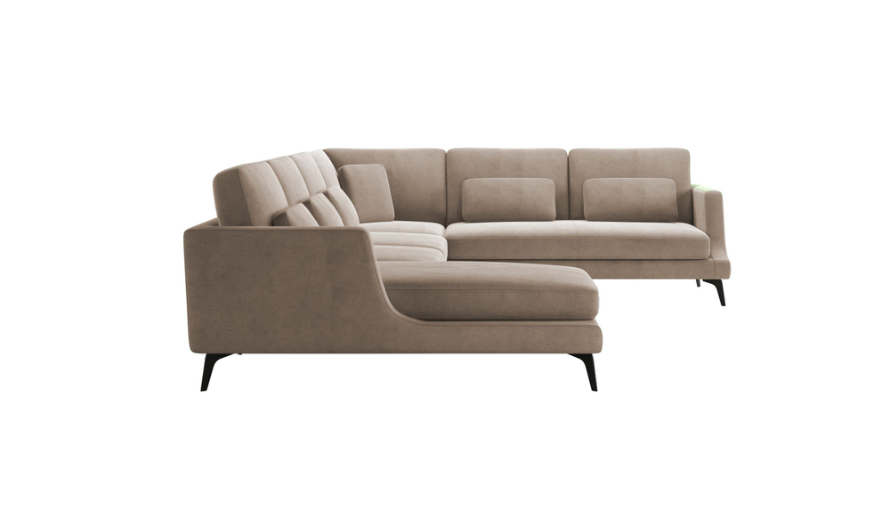 Albert диван угловой с шезлонгом, велюр