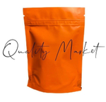 Пакеты ДОЙ ПАК металлизированные с замком ЗИП ЛОК 105х150+(30+30) мм (Оранжевый матовый)