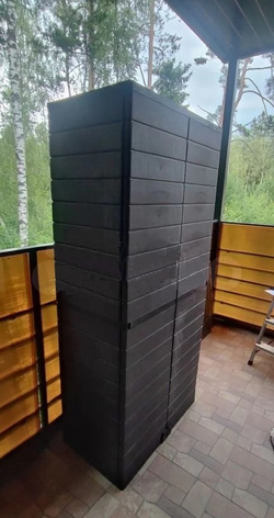 Уличный пластиковый шкаф Duramax c 4 полками