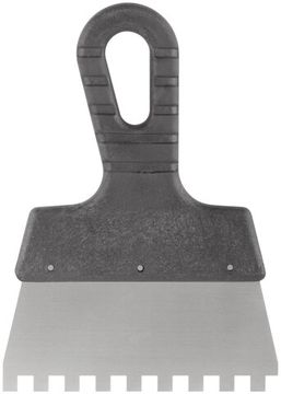 Шпатель фасадный нержавеющий зубчатый 150 мм / зуб  8 мм