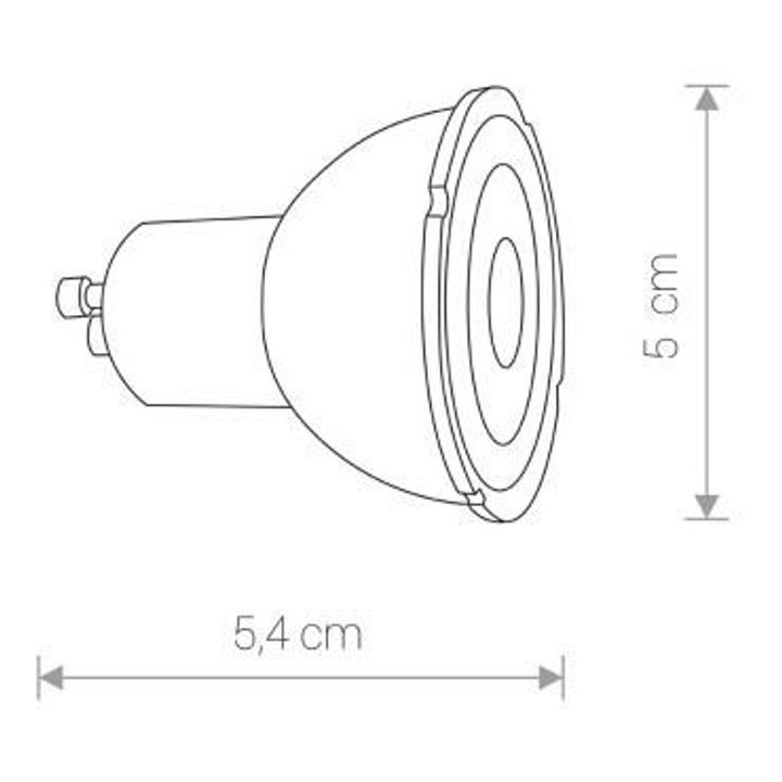 Лампа светодиодная GU10 7W 3000K чёрная 8348