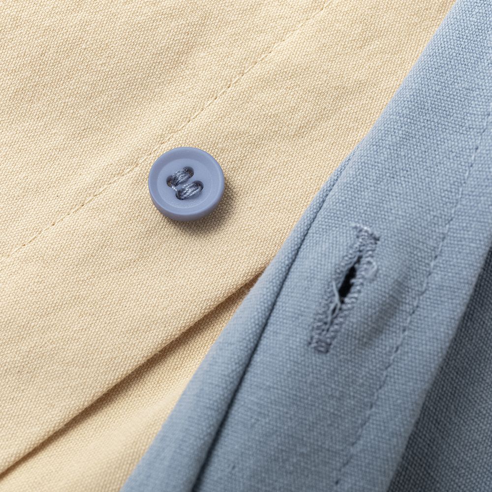 Сорочка Ymkashix Puff песочный/пыльно-синий