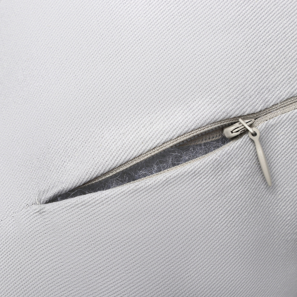 Подушка, 45×45+1 см, светло-серая, 100% хлопок