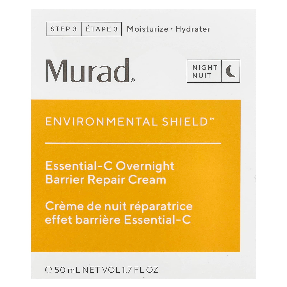 Murad, Environmental Shield, Essential-C, ночной восстанавливающий крем для защиты барьера кожи с витамином C, 50 мл