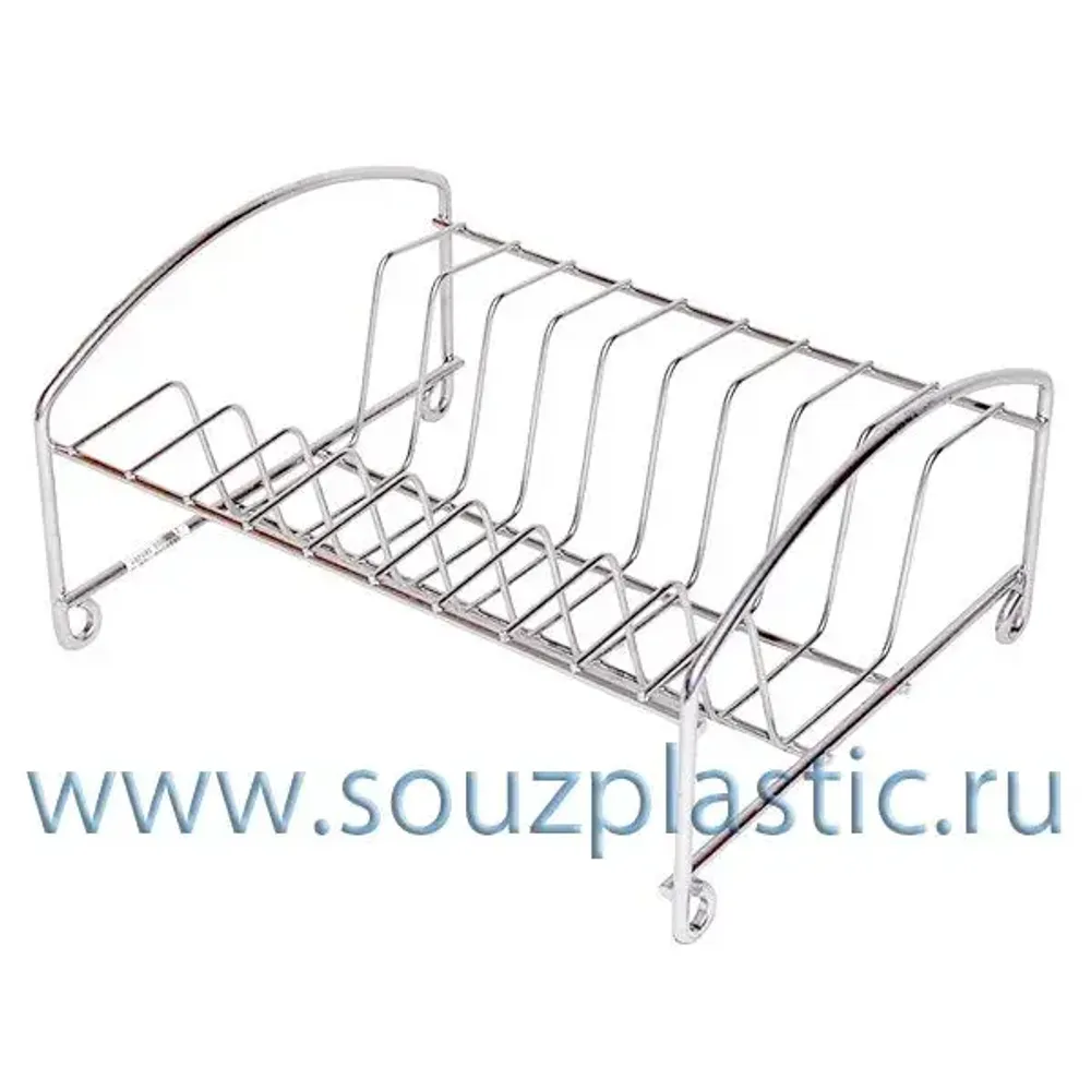 Сушилка для тарелок 1-ярусная 'Мини' с карманом хром без поддона Сушилка для тарелок 1-ярусная 'Мини' с карманом хром без поддона