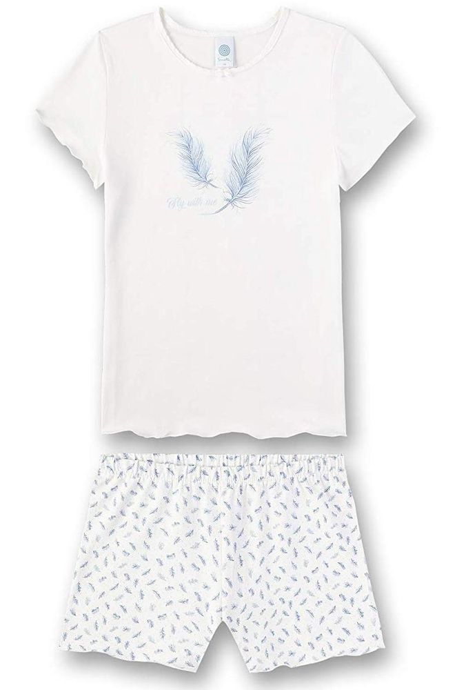 Хлопковая пижама c перышками Sanetta
