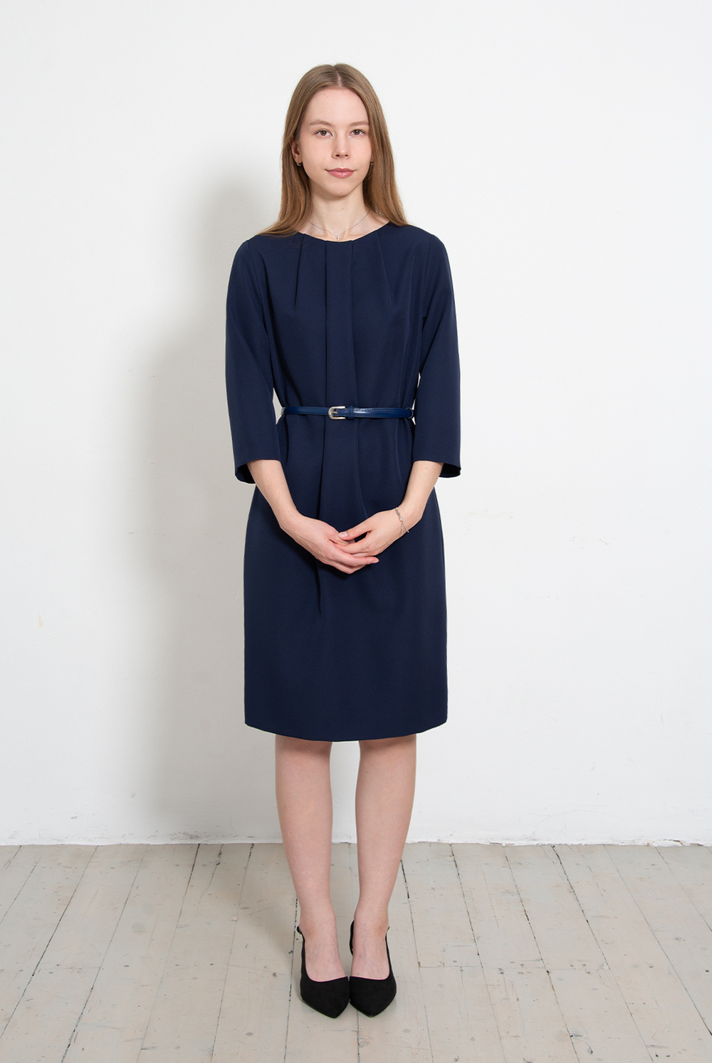 Платье женское 3445ЛП, темно-синий #89ТС053445ЛП