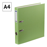 Папка-регистратор OfficeSpace, 50мм, бумвинил, с карманом на корешке, фисташковая