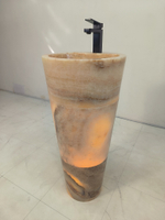 Раковина напольная из оникса Yellow ON-61358 (40*40*90)