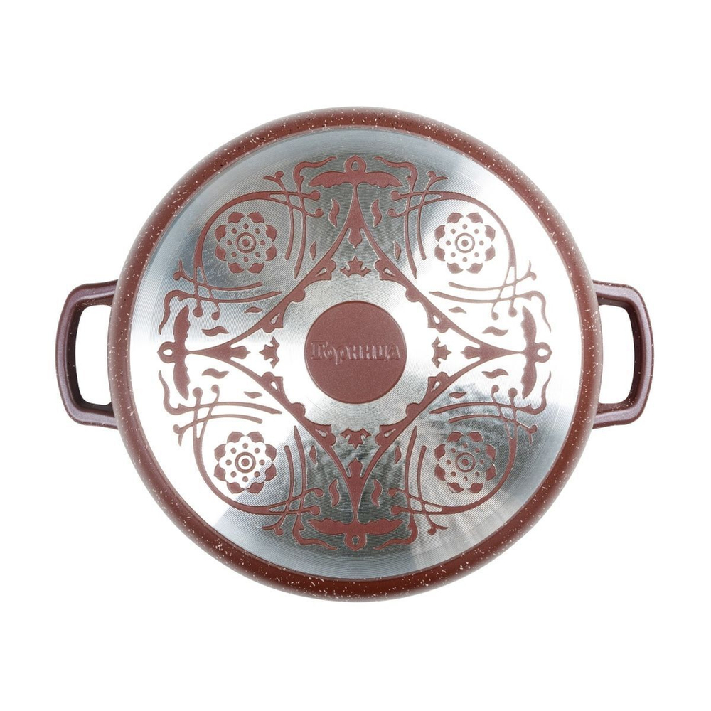 Жаровня алюминий, 3 л, антиприг, Горница, Шоколад, ж261аш