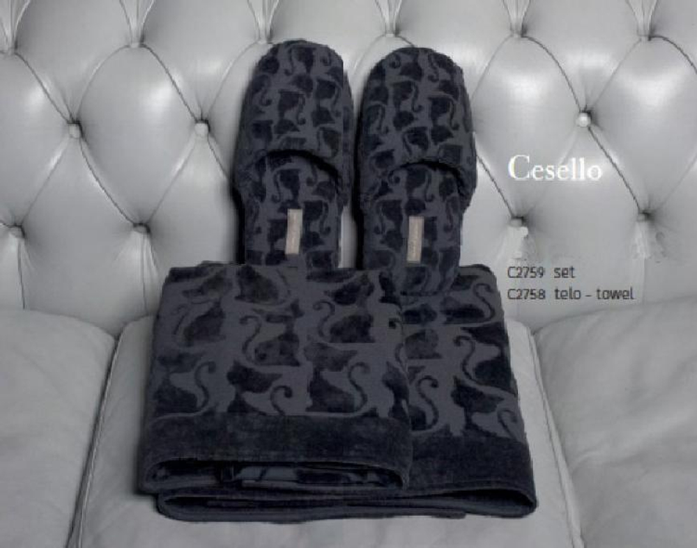 Полотенце 100х150 Luna di Giorno Cesello 2758 antracite 364