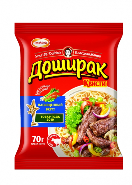 Доширак Квисти Лапша Быстрого Приготовления со Вкусом "Говядины" 70гр