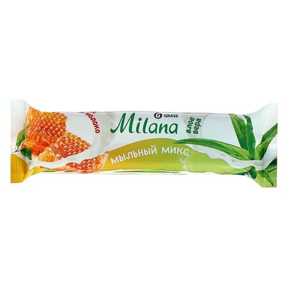 Мыло кусковое MILANA 85гр Микс Молоко/Мед/Алое Grass