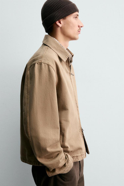 ZARA ТРИКОТАЖНАЯ ШАПКА ИЗ ХЛОПКА И КАШЕМИРА, КОРИЧНЕВЫЙ МЕЛАНЖ