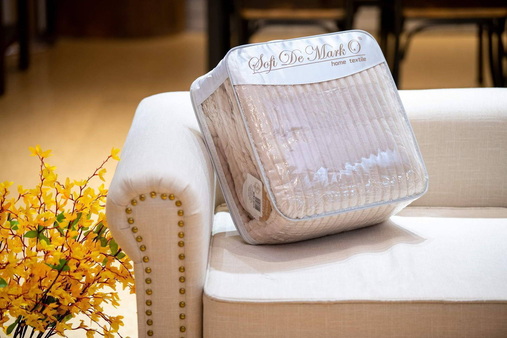 Плед 160x220 Sofi De MarkO Полоса бежевый