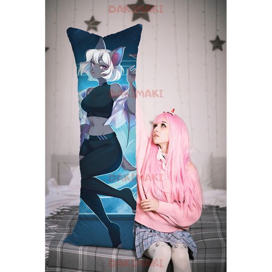 Дакимакура фурри Летучая мышь девочка арт. 1191