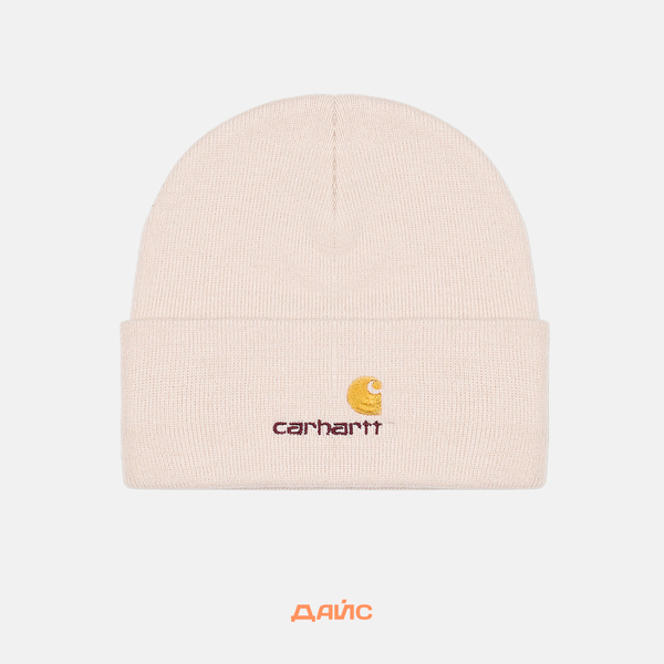 Шапка Carhartt WIP American Script Beanie артикул:I034235_moonbeam - купить в магазине Дайс
