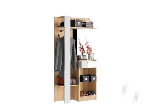 Вешалка комбинированная Прихожая Мартина (сонома/белый)