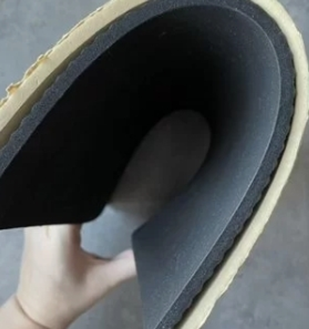 Микропористая резина для тапочек 3мм Черная