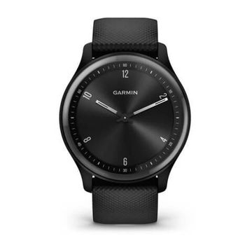Умные часы Garmin vivomove Sport черный, серый безель, с силиконовым ремешком