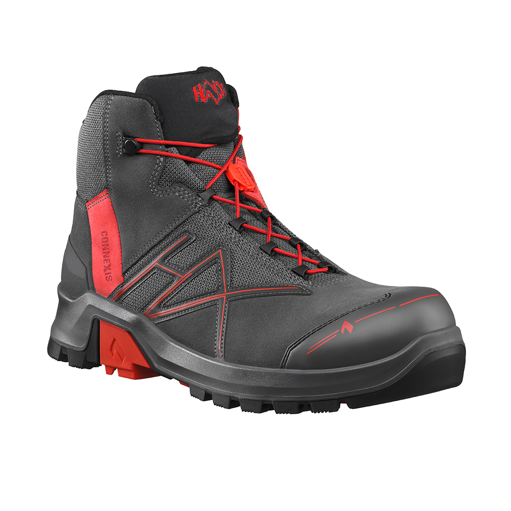 Ботинки Haix  CONNEXIS Safety+ GTX mid/grey-red