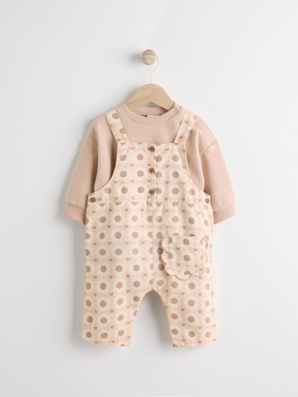 Комбинезон и боди в комплекте для девочки Next N97-319, Бежевый