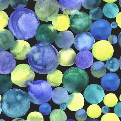 Акварельные разноцветные круги