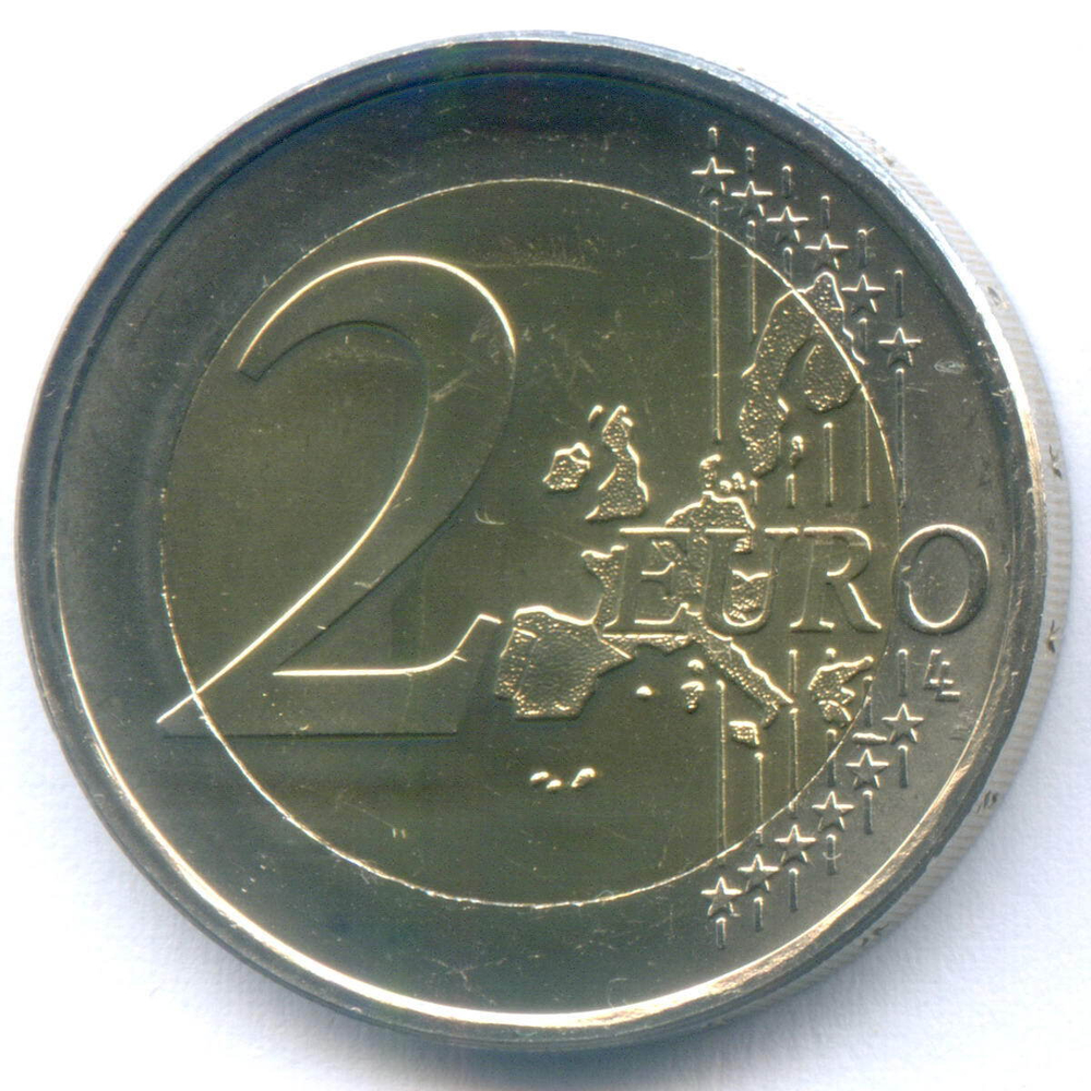 2 евро 2004 год. Люксембург. Герцог Анри Нассау. Биметалл UNC