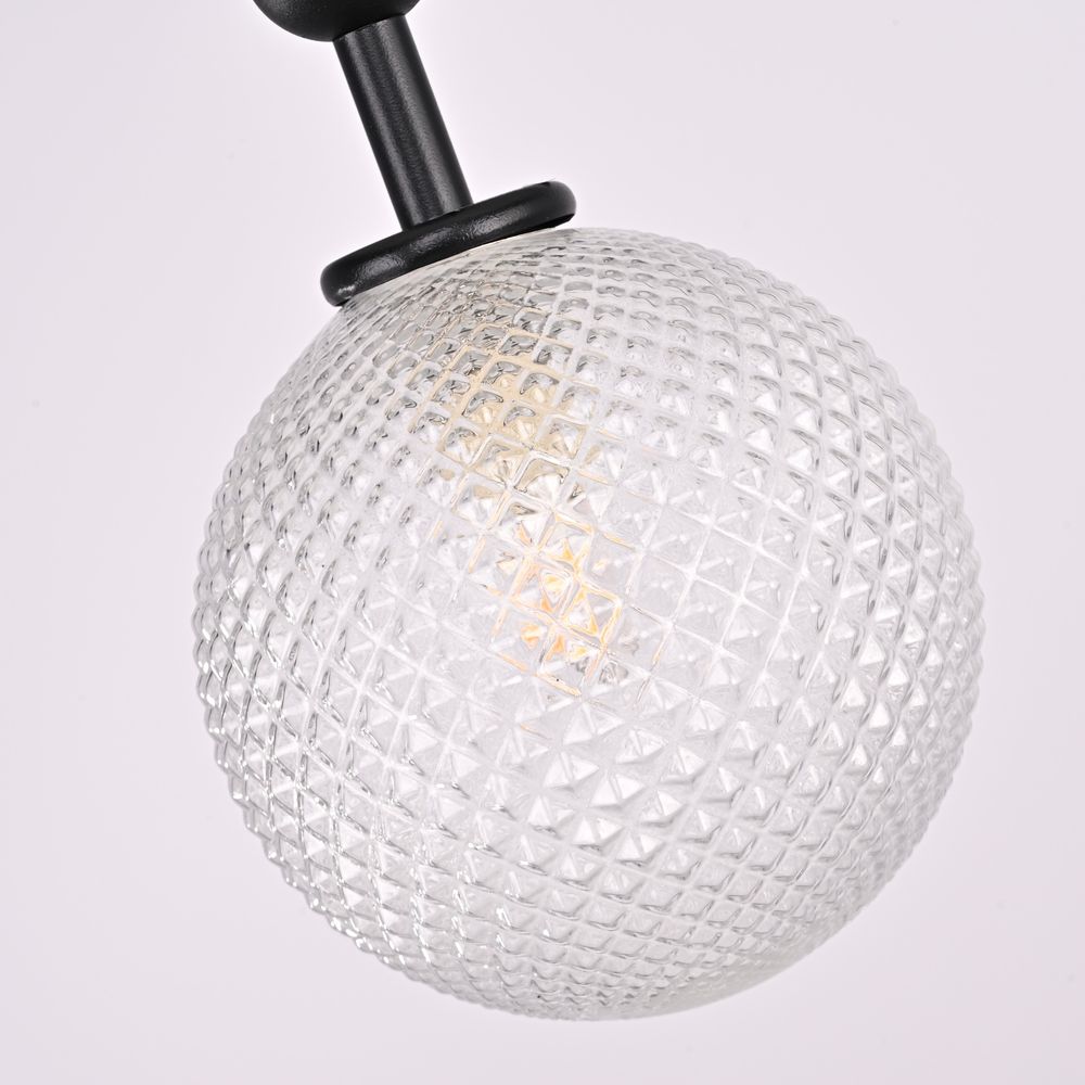 Подвесной светильник RAFFIN Black/Transparent