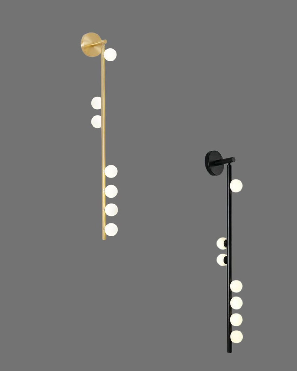 Вертикальное настенное бра в современном стиле