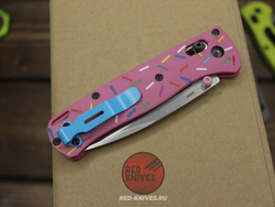Нож Benchmade 535 Bugout DONUT А+++ - рукоять пончик, клинок светлый