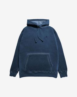 Худи garment dye синий