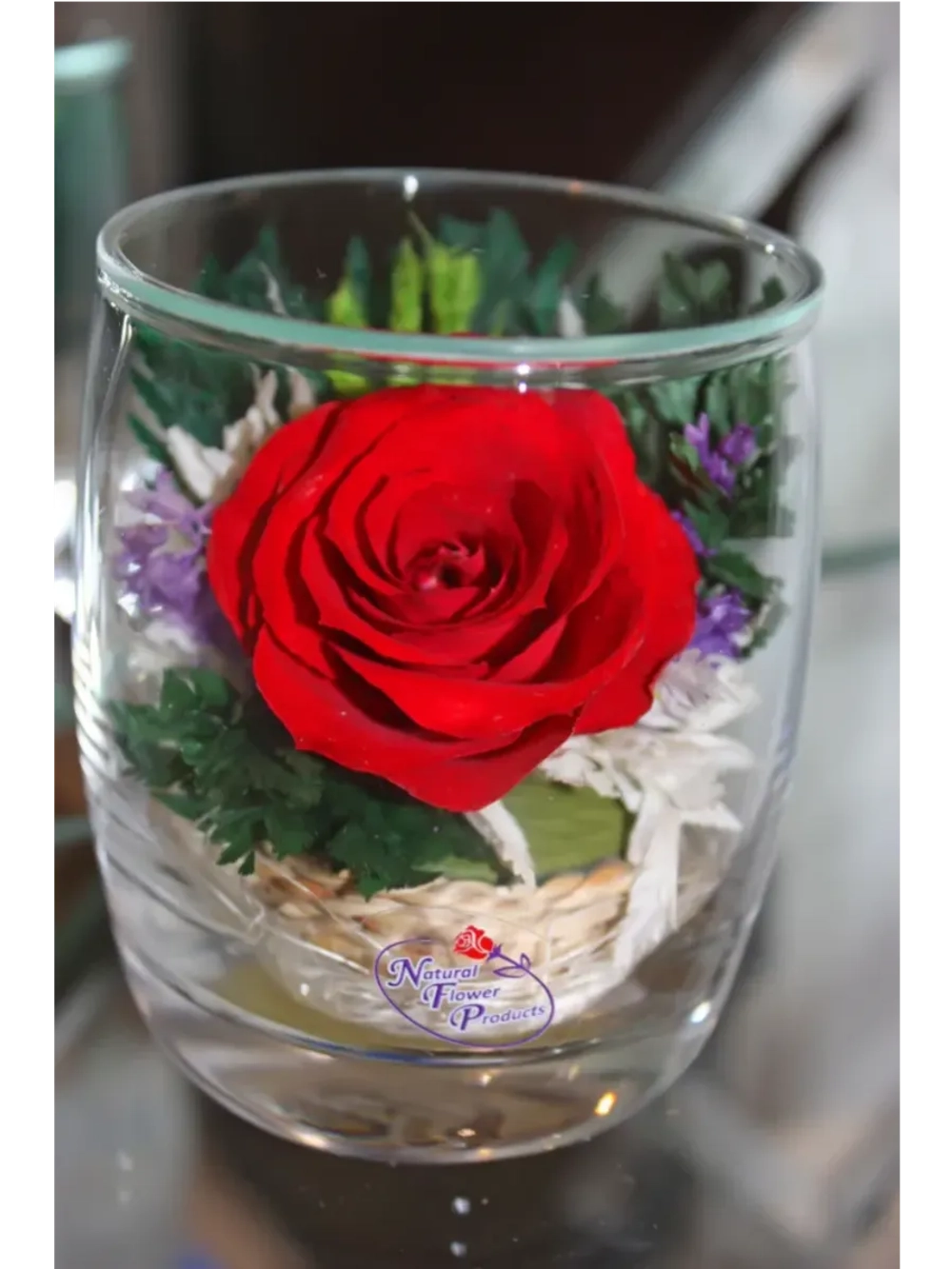 натуральные цветы в стекле, вакуум