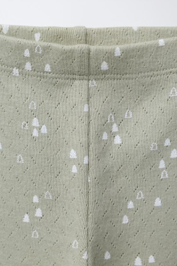 ZARA КОМПЛЕКТ ИЗ БОДИ И ЛЕГИНСОВ С ПРИНТОМ «ДЕРЕВЬЯ», СВЕТЛО-ЗЕЛЕНЫЙ