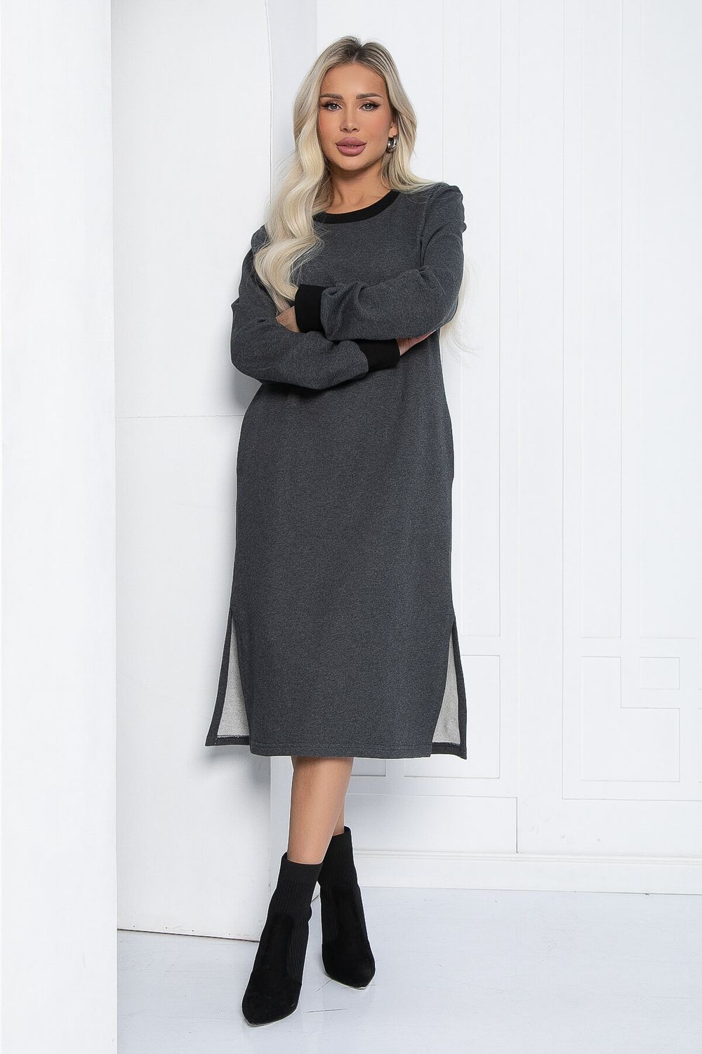 Платье Нирвана (графит) П12416-9 LT Collection