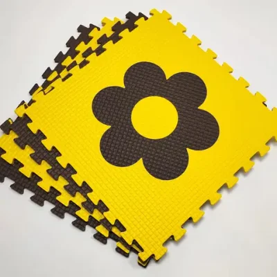 Мягкий пол "Цветочки" 500x500x10 мм 45 шор