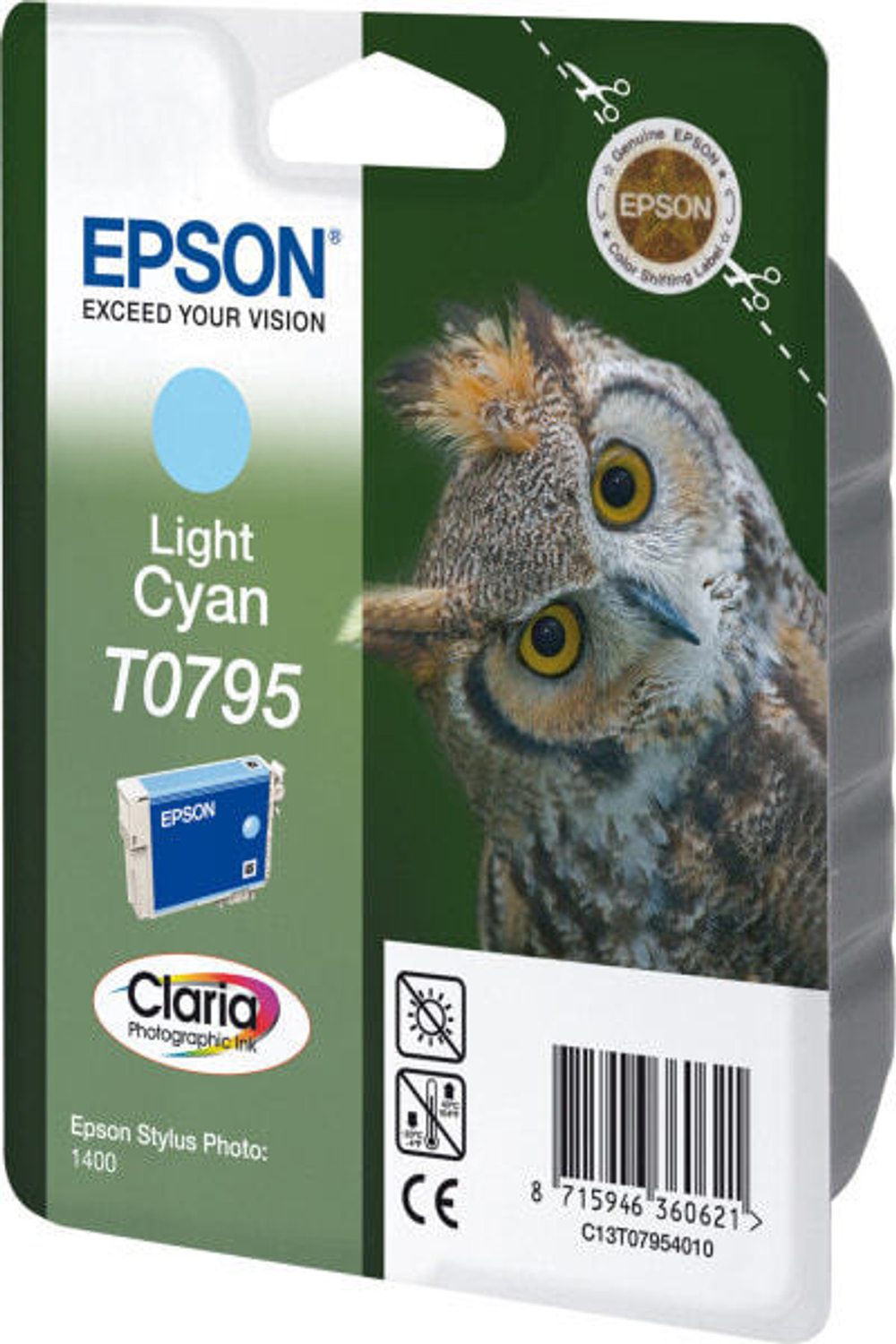 Epson Owl T0795 струйный картридж 1 шт Подлинный Светло-голубой C13T07954020