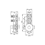 Steinberg Термостат 3/4“, встраиваемый, с 2-мя запорными вентилями _“ , в комплекте со скрытым корпусом,предварительно смонтированные на монтажной шине,в комплекте со наружными вентилями, проток воды 35 л/мин при 3 бар, хром 100 4320