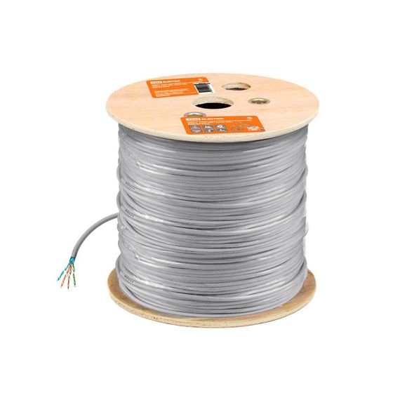 Кабель витая пара F/UTP Cat 6 4х2х23AWG (305м) solid, ПВХ, серый TDM SQ0107-0104