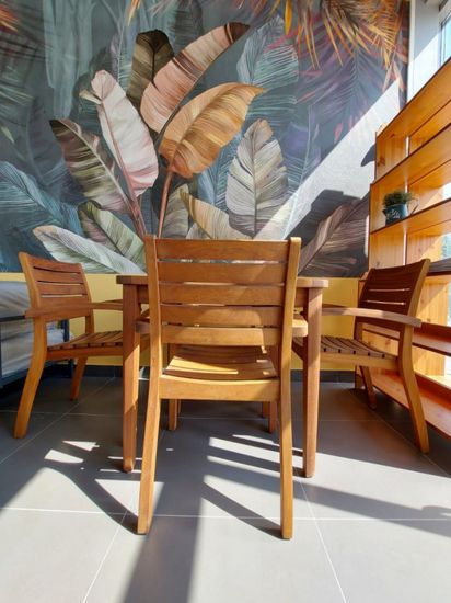 Кресло деревянное с подушкой Stock