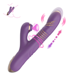 Силиконовый вибратор с возвратно-поступательной стимуляцией SW24126-purple