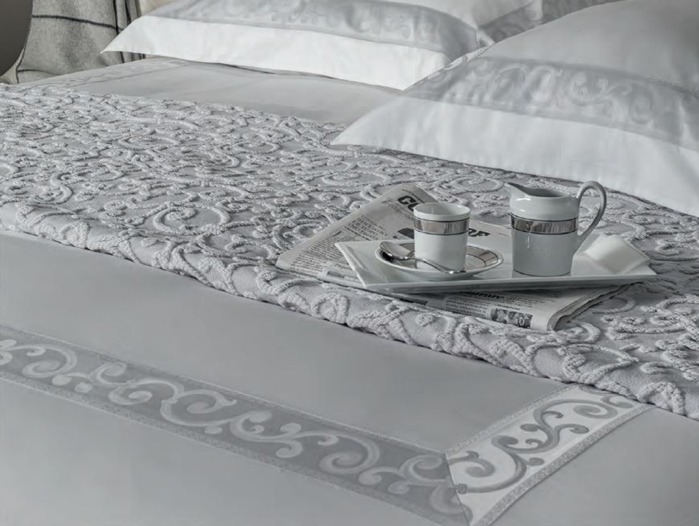 Постельное белье 2 спальное евро Mirabello San Marco N31 Grigio серое