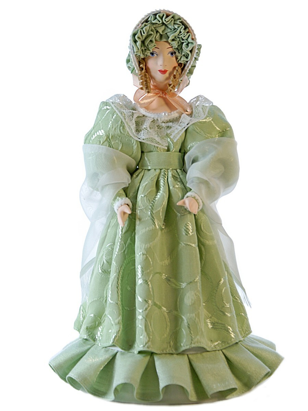 Кукла коллекционная Барышня в летнем костюме 19 века