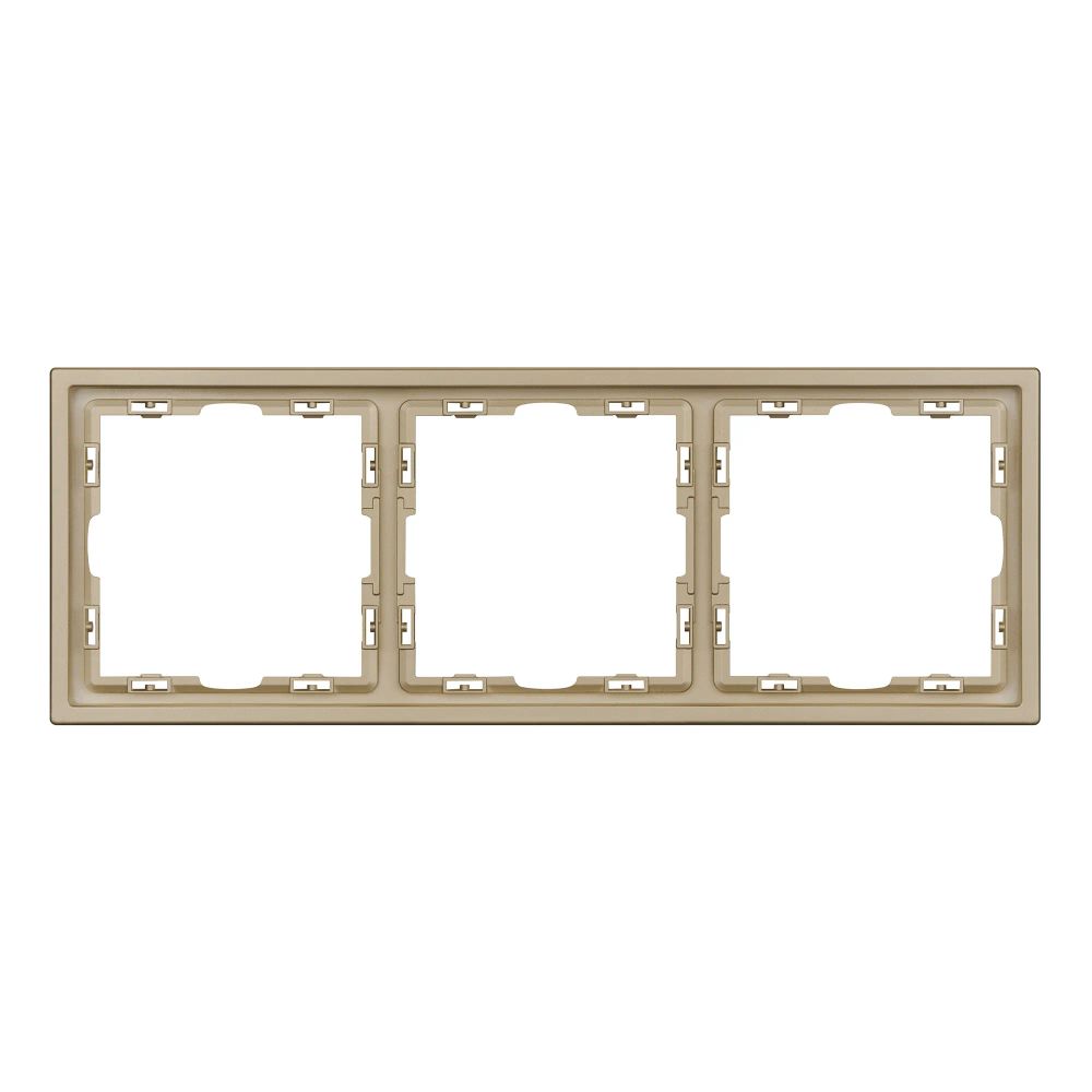 Рамка пластиковая FRM-NOBE-SFPL-3-GD (Arlight, Золотой песок) 054221