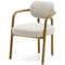 Стул Melqui из массива дуба с мягкой бежевой обивкой | La Forma | Италия