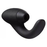 Черный вибратор 19,2см с вакуумным клиторальным стимулятором Womanizer InsideOut Dual G-Spot & Clitoral Stimulator Black WZ07AC0100