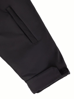 Куртка удлиненная утепленная с мехом черная