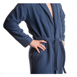 Халат банный темно-синего цвета essential l/xl