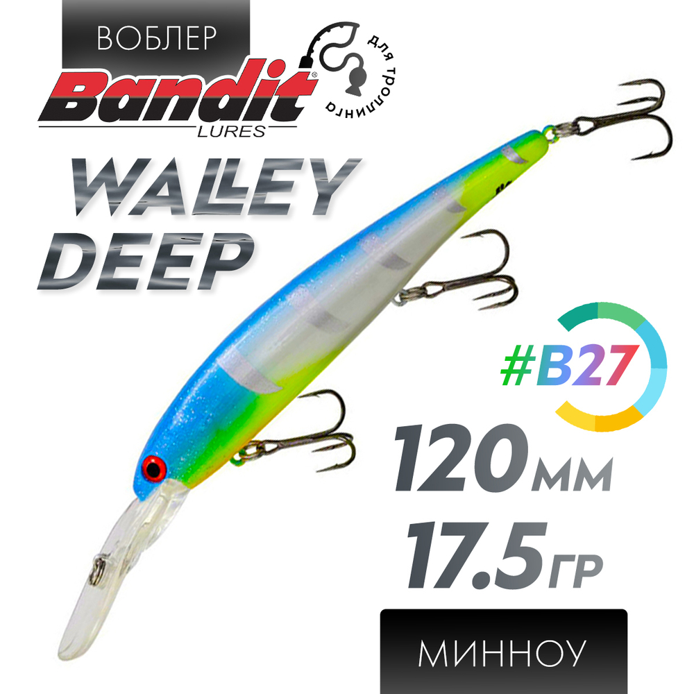 Воблер Bandit Walleye Deep (120мм, 17.5гр)