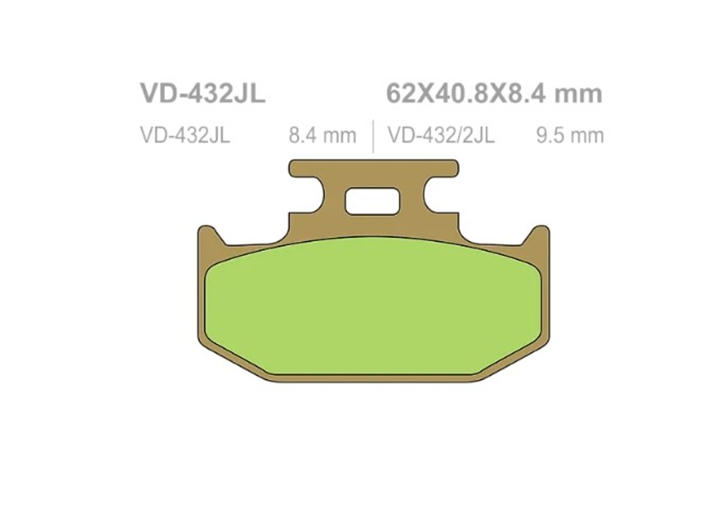 Колодки тормозные Vesrah VD-432JL (FDB659)